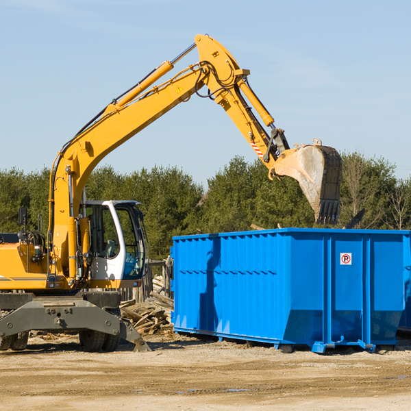 are there any restrictions on where a residential dumpster can be placed in Pierron